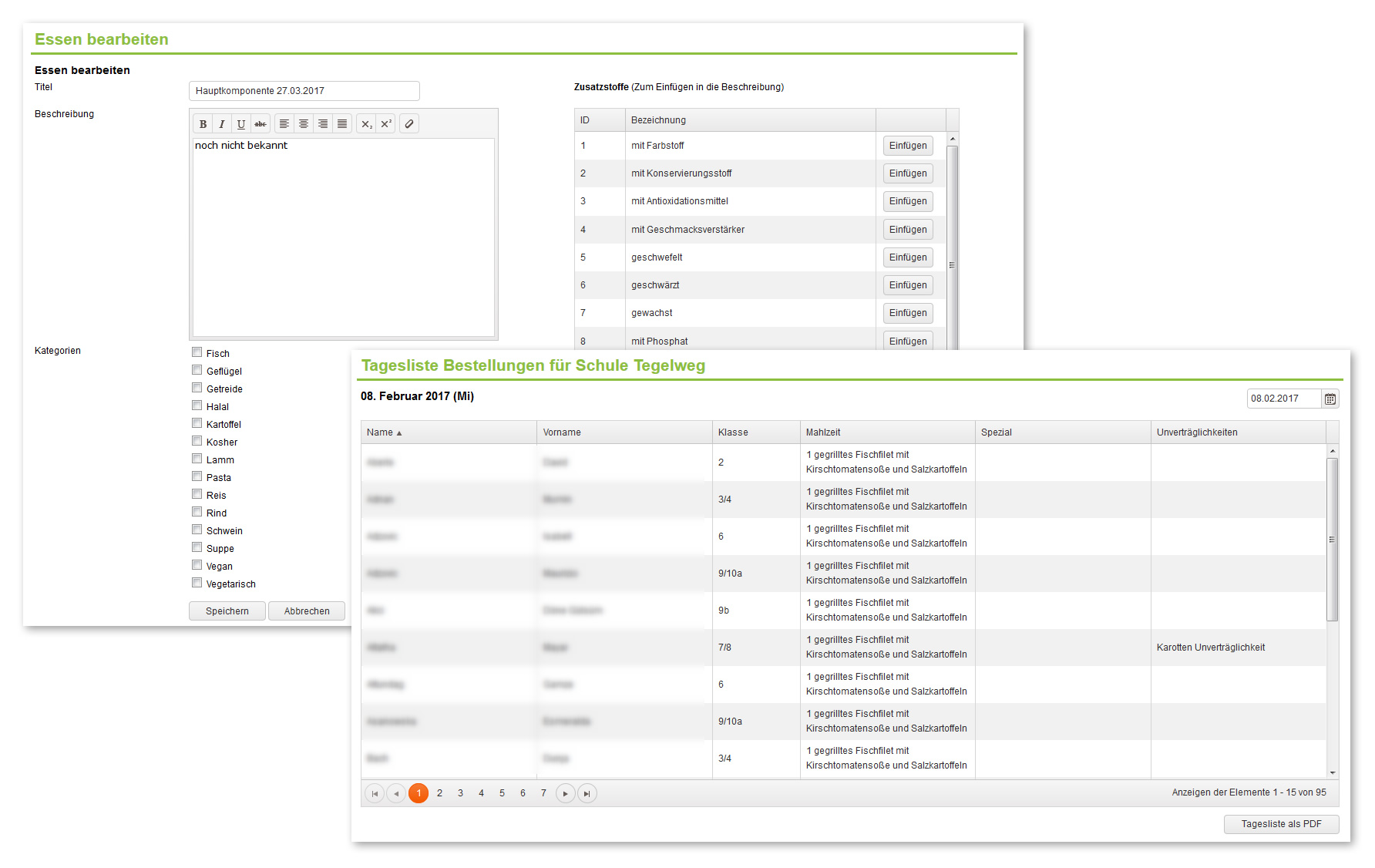Internetansicht für Küchen