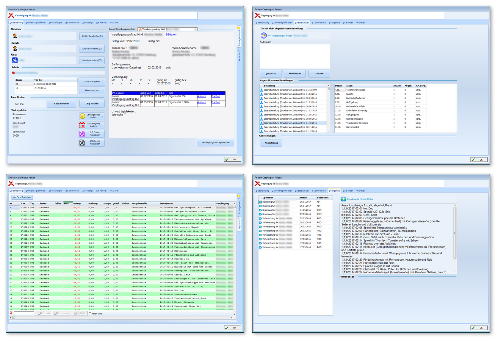 Catering für Person